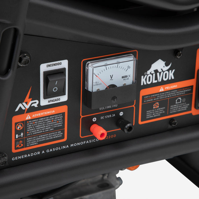 Generador Eléctrico Gasolina 2.2kVA KOLVOK GE2200V