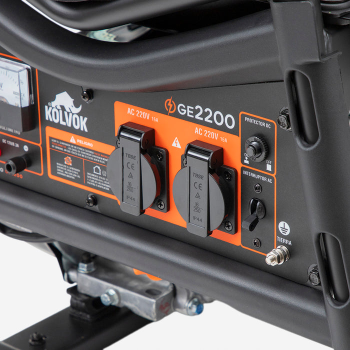 Generador Eléctrico Gasolina 2.2kVA KOLVOK GE2200V