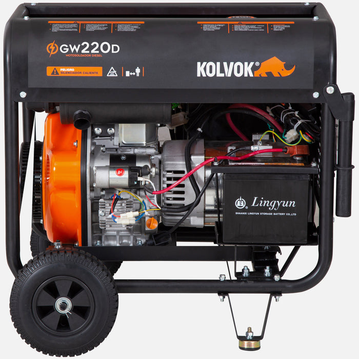 Motosoldador Diesel 200A KOLVOK GW220D