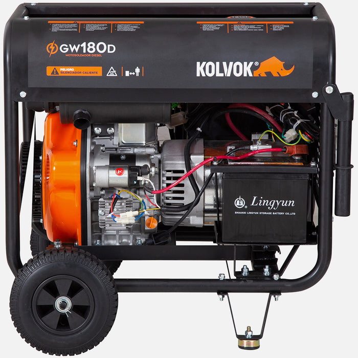 Motosoldador Diesel 160A KOLVOK GW180D