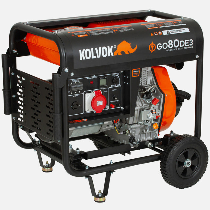 Generador Eléctrico diesel Trifásico 8.1kVA KOLVOK GO80DE3
