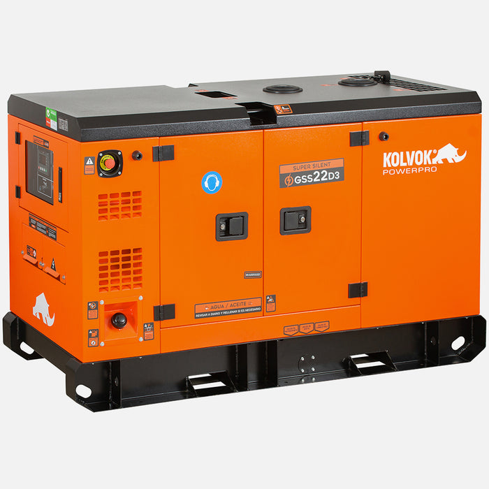 Generador Eléctrico Diesel Trifásico 22kVA KOLVOK GSS22D3