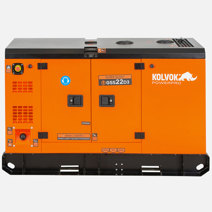 Generador Eléctrico Diesel Trifásico 22kVA KOLVOK GSS22D3