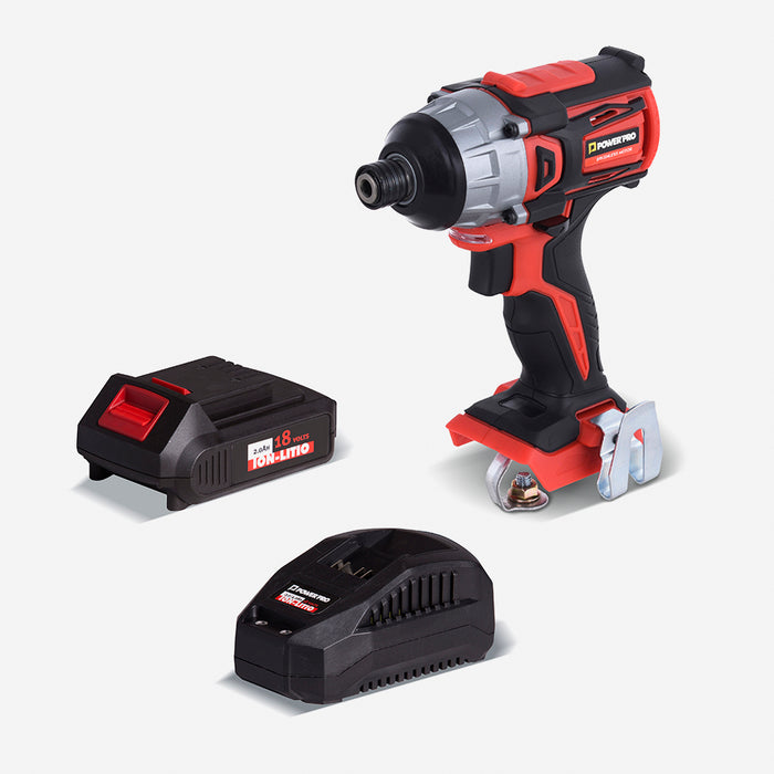 Kit Atornillador de Impacto + Batería 2A + Cargador 18V POWERPRO 65ID