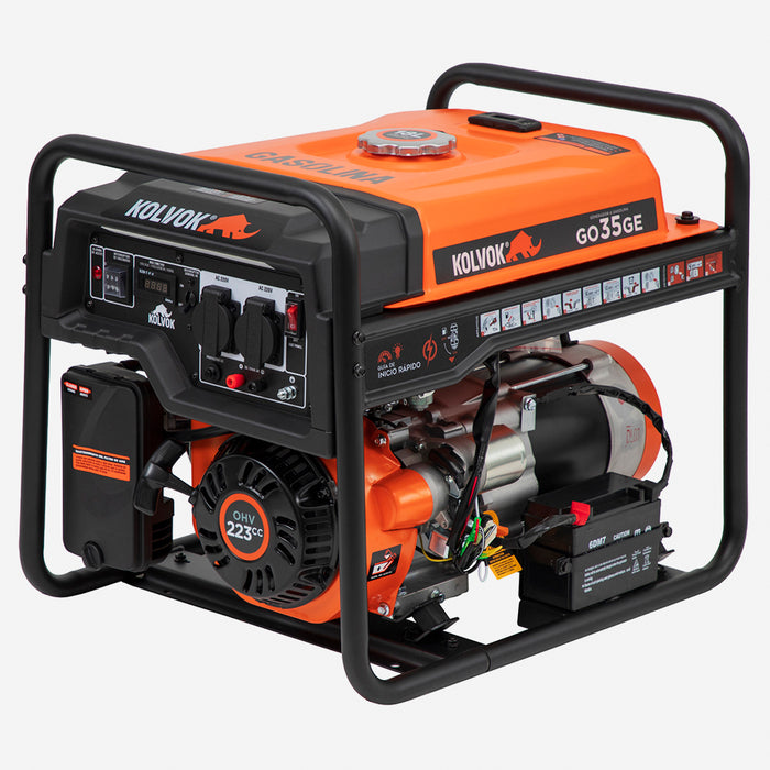 Generador Eléctrico Gasolina 3.5kVA KOLVOK GO35GE