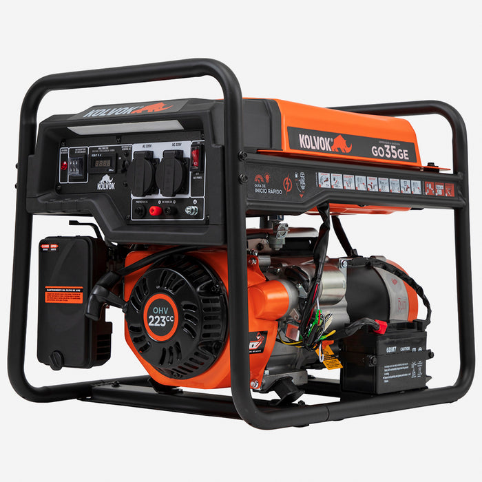 Generador Eléctrico Gasolina 3.5kVA KOLVOK GO35GE
