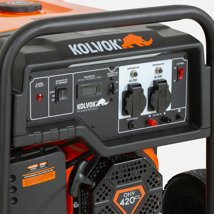 Generador Eléctrico Gasolina 5.5kVA KOLVOK GO55GE