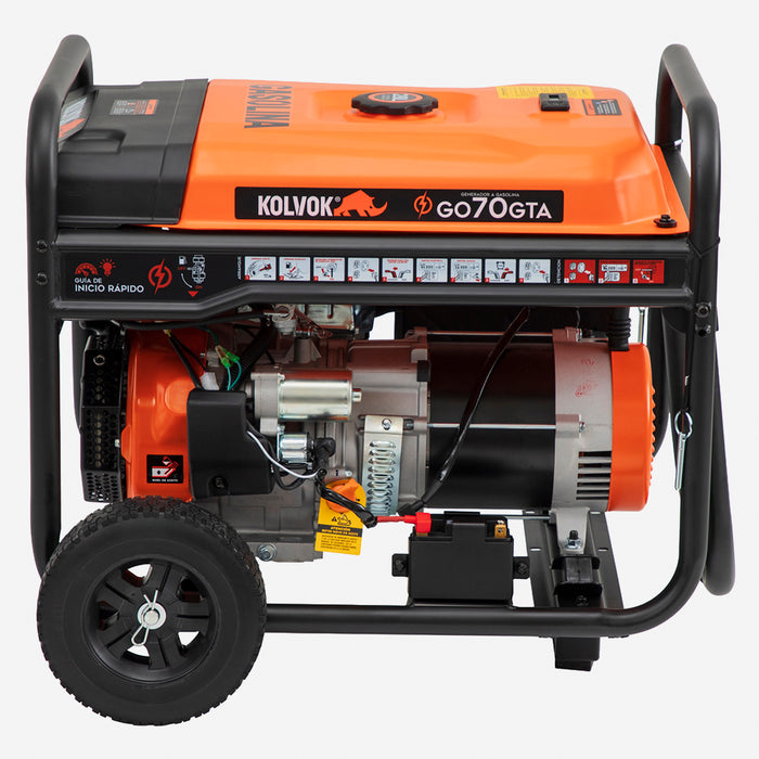 Generador Eléctrico Gasolina 6.5kVA KOLVOK GO70GTA