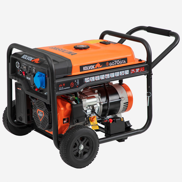 Generador Eléctrico Gasolina 6.5kVA KOLVOK GO70GTA