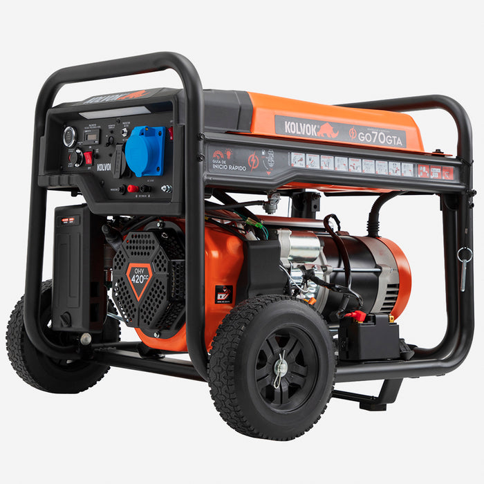 Generador Eléctrico Gasolina 6.5kVA KOLVOK GO70GTA