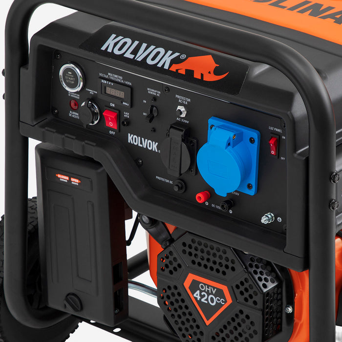Generador Eléctrico Gasolina 6.5kVA KOLVOK GO70GTA