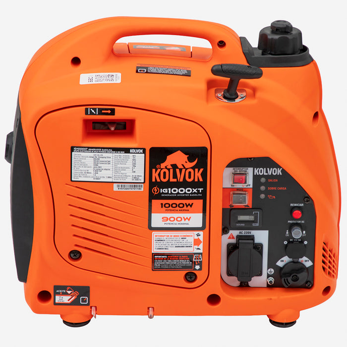 Generador Eléctrico Gasolina Inverter 1kVA KOLVOK IG1000XT