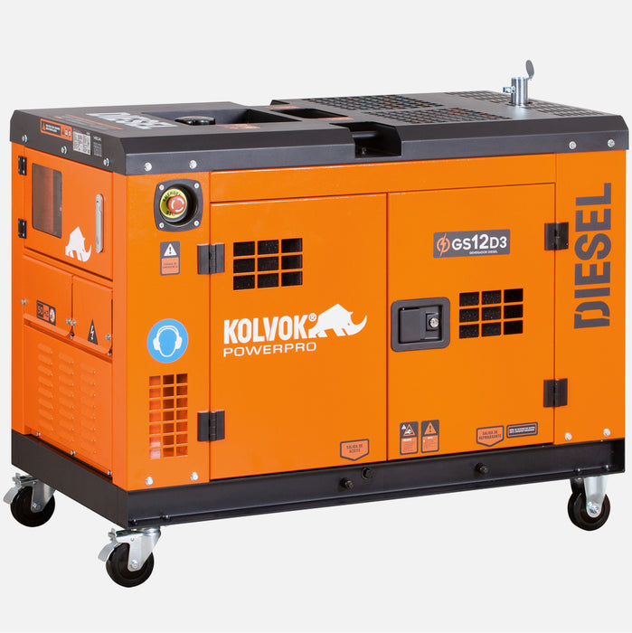 Generador Eléctrico Diesel Trifásico 12kVA KOLVOK GS12D3