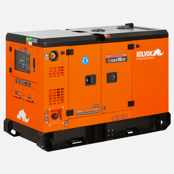 Generador Eléctrico diesel Trifásico 18kVA KOLVOK GSS18D3