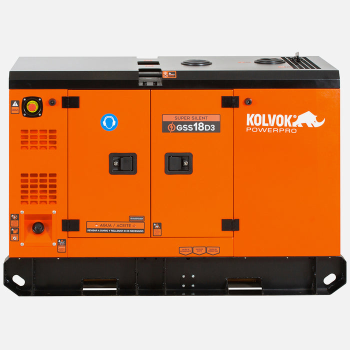 Generador Eléctrico diesel Trifásico 18kVA KOLVOK GSS18D3