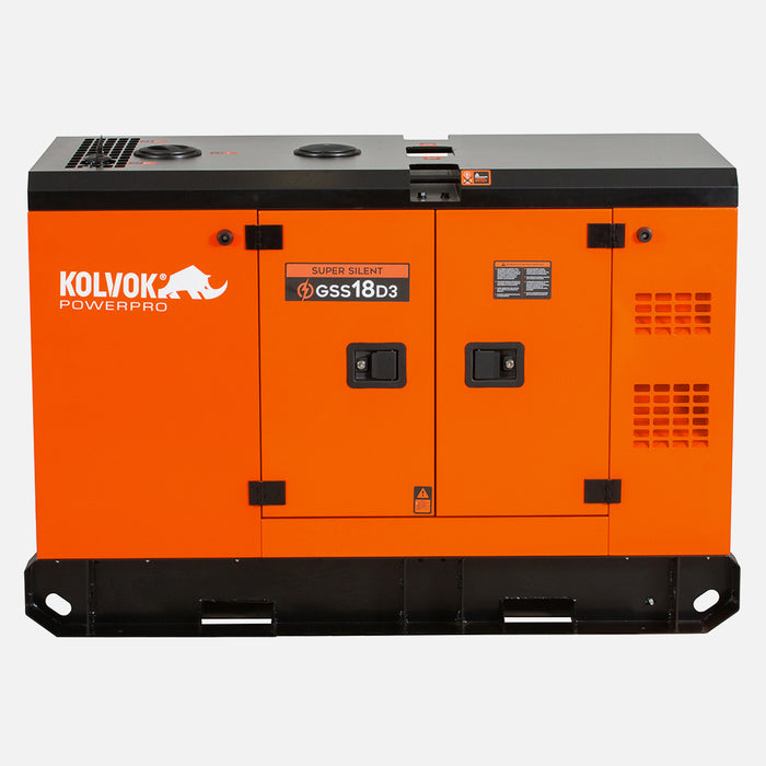 Generador Eléctrico diesel Trifásico 18kVA KOLVOK GSS18D3