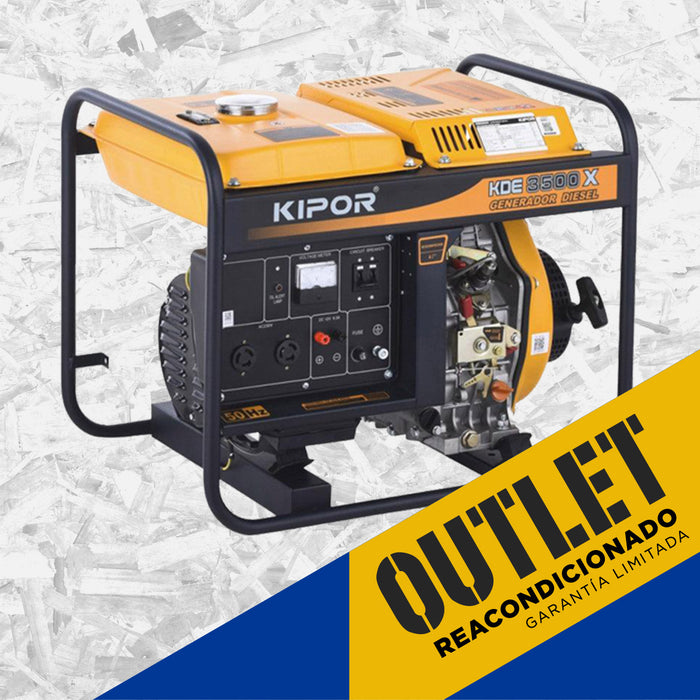 OUTLET REACONDICIONADO Generador Diesel 3.2kVA KIPOR KDE3500X