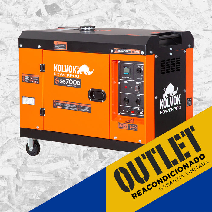 OUTLET REACONDICIONADO Generador Diesel 5kVA KOLVOK GS700D