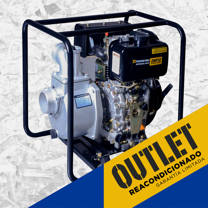 OUTLET REACONDICIONADO Motobomba Diesel 3" Diesel 6.7HP POWERPRO DWP30