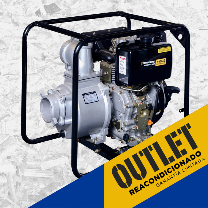 OUTLET REACONDICIONADO Motobomba Diesel 4" 10HP POWERPRO DWP40