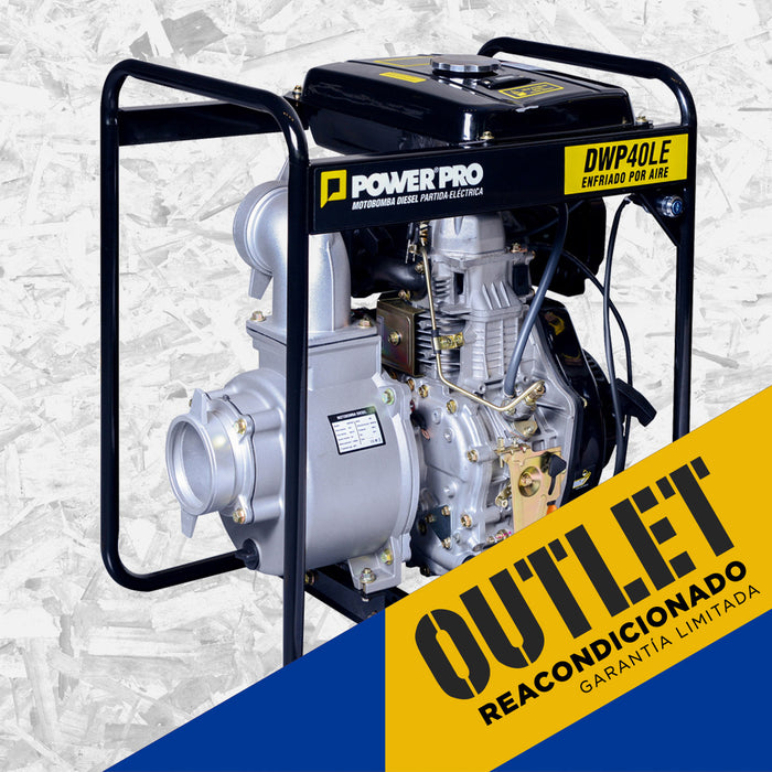 OUTLET REACONDICIONADO Motobomba Diesel 4" 10HP POWERPRO DWP40LE