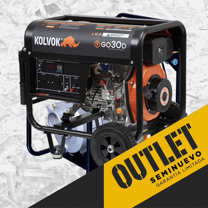 OUTLET SEMINUEVO Generador Diesel 3kVA KOLVOK GO30D
