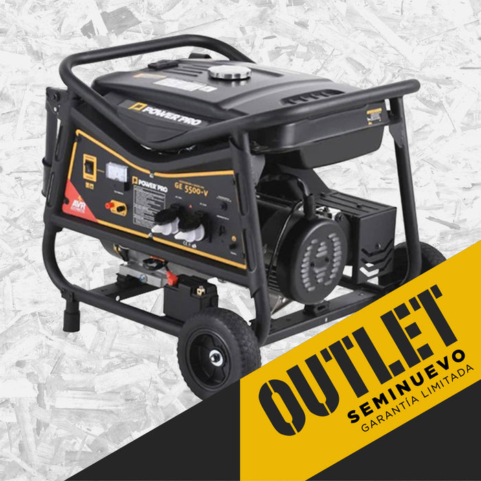 OUTLET SEMINUEVO Generador Gasolina 5.5kVA POWERPRO GE5500V