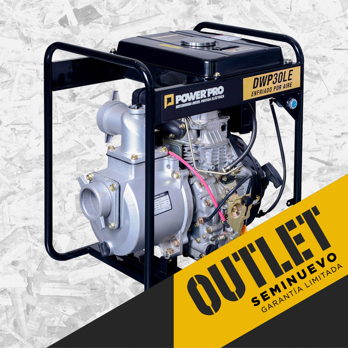 OUTLET SEMINUEVO Motobomba Diesel 3" Diesel 6.7HP POWERPRO DWP30LE