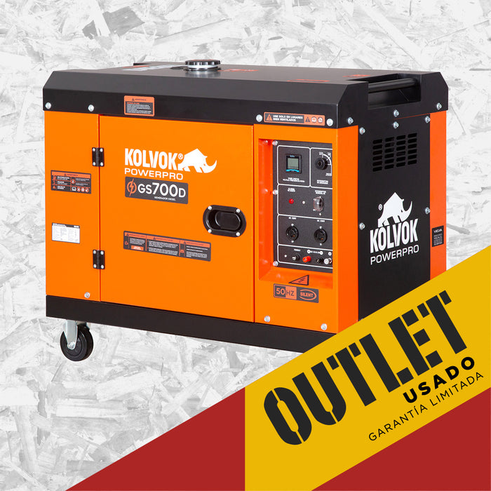 OUTLET USADO Generador Diesel 5kVA KOLVOK GS700D
