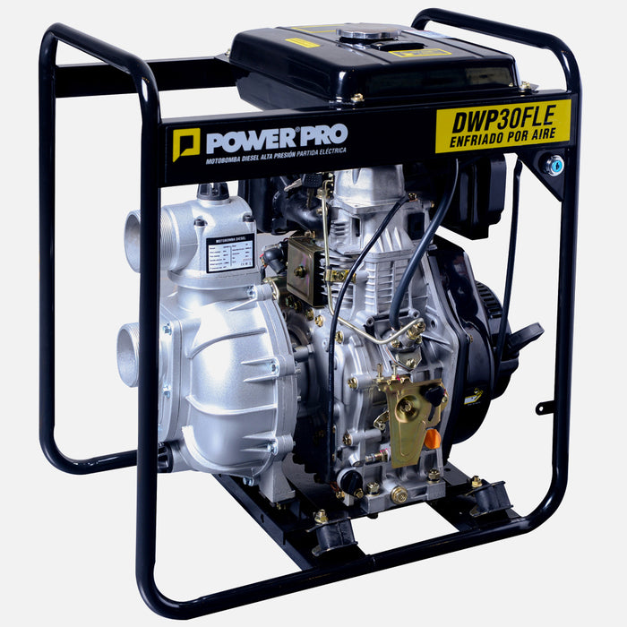 Motobomba Alta Presión 3″ Diesel Partida Eléctrica 10 HP POWER PRO DWP30FLE