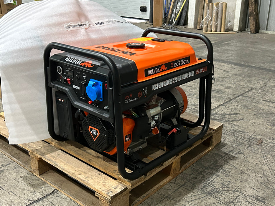 GENERADOR MONO GO70GTA10 6.5KVA GASOLINA KOLVOK