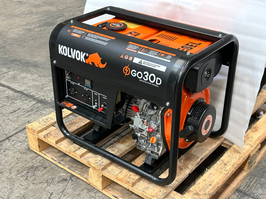 GENERADOR MONO GO30D10 3KVA DIESEL KOLVOK