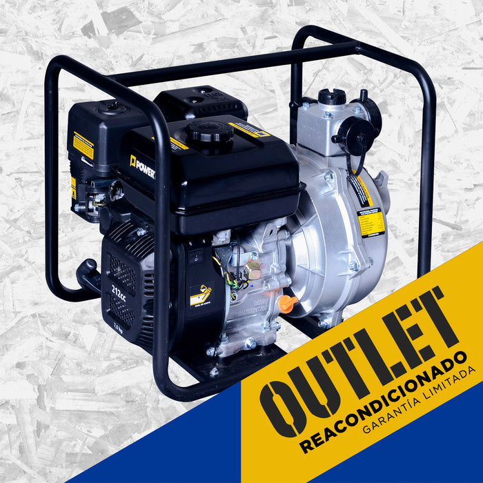 OUTLET REACONDICIONADO Motobomba Gasolina Alta Presión 2" 7HP POWERPRO GWP20F